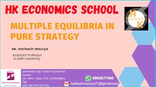 Multiple Equilibrium in Pure Strategy  How to find Nash Equilibrium Payoff Matrix [upl. by Elocen]