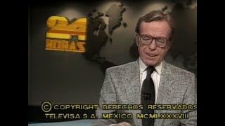 Intro noticiero quot24 Horasquot  Televisa  1988 [upl. by Devland]