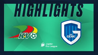 KV Oostende  KRC Genk hoogtepunten [upl. by Darda]