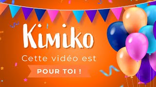 🎂 Chanson joyeux anniversaire Kimiko  Les chatons les plus mignons 🎂🎉 [upl. by Loralie]