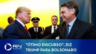 Trump e Bolsonaro se encontram nos bastidores da ONU [upl. by Orton]