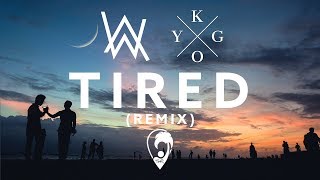 Alan Walker ft Gavin James  Tired Kygo Remix Lyric Video [upl. by Ssepmet]