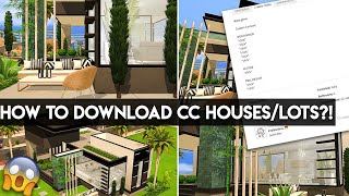 HOW TO INSTALL CUSTOM CONTENT HOUSESLOTS The Sims 4 Mods Tutorial [upl. by Ahsitan]