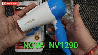 New NOVA NV1290 Electric Foldable Hair Dryer 1000W  Unboxing amp Review [upl. by Kory379]