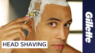 Head Shaving Tips for Men  Gillette ProGlide Shield [upl. by Nivlem237]