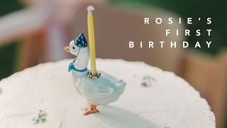 BTS Rosemarys Silly Goose B O W S amp Flower Balloon Birthday Party [upl. by Arutak]