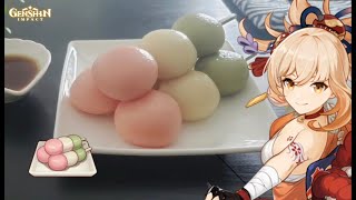 【Genshin Impact】“Tricolor Dango” in Real Life [upl. by Roanna]