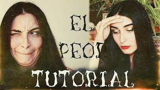 El PEOR TUTORIAL de MAQUILLAJE No lo veas xD  witchysoffie [upl. by Adirehs192]