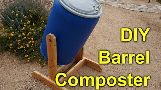 DIY composter tumbler  55 gallon barrel project [upl. by Antoine958]