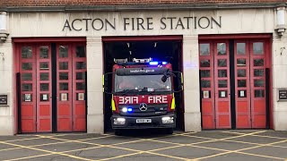 G261 LFB Acton PL Turnout to CO Alarm Actuating  Return [upl. by Medor]