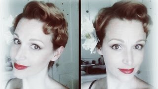 1950s Short Hairstyle Using Pin Curls [upl. by Boys]