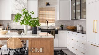 Kitchen Tour Modern Black and White Kitchen Renovation [upl. by Artsa]