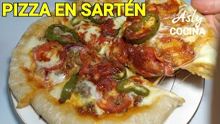 PIZZA en SARTÉN con orilla de queso SIN LEVADURA SIN HORNO Shorts [upl. by Rimhsak]