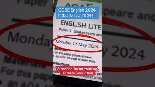 LEAKED 2024 GCSE English Predicted Paper‼️ Subscribe For More Includes Top Tips Key Themes  More [upl. by Madoc]