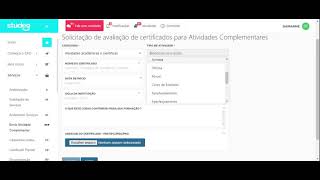 ENVIO DE CERTIFICADO PARA ATIVIDADE COMPLEMENTAR  PLATAFORMA STUDEO [upl. by Amapuna]