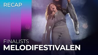 Melodifestivalen 2024 Sweden  Finalists  RECAP [upl. by Lonier]