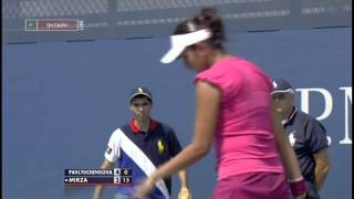 Sania Mirza v Pavlyuchenkova 2010 US Open [upl. by Adnohsar]