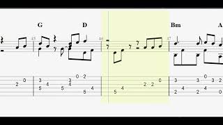 Maren Morris The Bones with full tablaturesheet music for solo fingerstyle guitar [upl. by Anitsirc322]