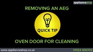 How To Remove Your AEG Oven Door For Cleaning aeg ovens [upl. by Irma722]