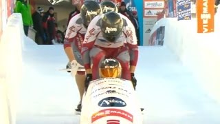 IBSF  4Man Bobsleigh World Cup 20132014  St Moritz Heat 1 [upl. by Isaac234]