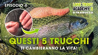 PESCARE TROTA LAGO è più facile con QUESTI 5 TRUCCHI 🤯 » LAKE TROUT Academy S3E4 trabuccofishing [upl. by Itagaki]