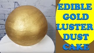 Edible Gold Luster Dust Cake   Cake Making Tutorial  How To Make A Cake [upl. by Suicul]