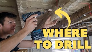 How to Drill through a Ceiling Joist [upl. by Yrok]