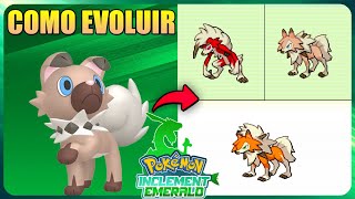 Como Pegar o Rockruff e Evoluir Para Lycanrock  Pokémon Inclement Emerald Hack Rom [upl. by Nerfe996]