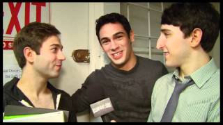 Backstage at quotNewsiesquot with Ben Fankhauser and Tommy Bracco [upl. by Ev]