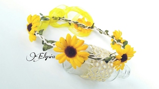 DIY Flowers Crown  Sun Flowers Crown for Baby [upl. by Bouton]