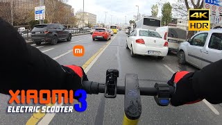 Xiaomi Mi Electric Scooter 3  Istanbul Ride Environment Sound Only 4K [upl. by Immij442]