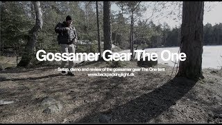 Gossamer gear The One  tent setup demonstration and review [upl. by Ettecul]