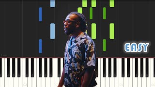 Burna Boy  Anybody  EASY PIANO TUTORIAL by Synthly [upl. by Ainerbas]