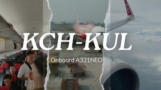 AirAsia AK5203 Kuching to Kuala Lumpur Flight Experience [upl. by Hyatt817]