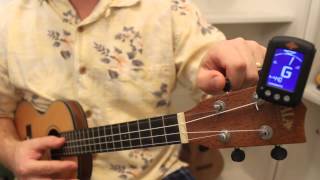 Lesson 12 How to Tune a Ukulele with an Electronic Tuner  Ukemanfischer [upl. by Weaks]