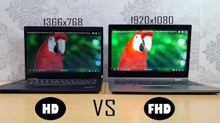 Perbedaan Resolusi LCD HD vs Full HD  1366x768 VS 1920x1080 [upl. by Yentuoc]