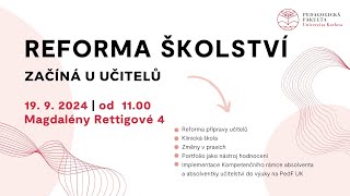 Tisková konference  Reforma školství začíná u učitelů [upl. by Alhan518]