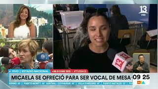 Micaela vocal de mesa voluntaria  Tu Día  Canal 13 [upl. by Eglanteen]