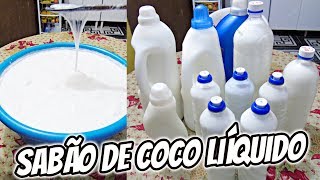 COMO FAZER SABÃO DE COCO LÍQUIDO CASEIRO PERFUMADO SEM SODA SUPER FÁCIL [upl. by Ileane]