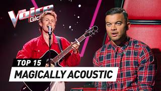 Incredible ACOUSTIC Blind Auditions on The Voice [upl. by Etnuhs]