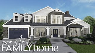 Bloxburg  Coastal Family Home  House Build [upl. by Nnylakcaj]