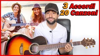 3 Accordi 🎸 20 Canzoni Facili senza Barrè [upl. by Paget]