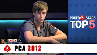 PCA 2012 Top Moments ♠️ Poker Top 5 ♠️ PokerStars Global [upl. by Monjan417]