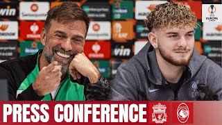 Jürgen Klopp amp Harvey Elliott  Europa League press conference  Liverpool vs Atalanta [upl. by Egdirdle]