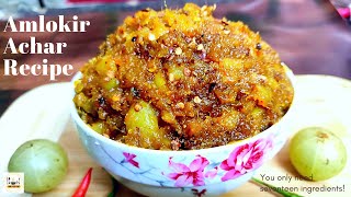 Amloki Achar Recipe  আমলকি আচার রেসিপি  Amla Pickle [upl. by Neyuq97]