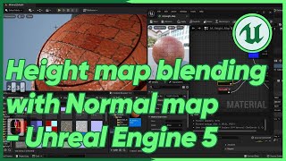 Height map blending with Normal map  Unreal Engine 5 [upl. by Tarrel492]