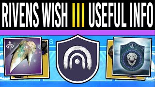 Destiny 2 RIVENS WISHES III GUIDE  Do it EARLY Lost Sector Rotation amp Whats Worth Knowing [upl. by Ejrog304]