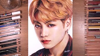 Drawing BTS Jungkook  drawholic [upl. by Ainotahs]