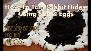 How To Egg Tan A Rabbit Hide  Tanning Animal Hides Using Salt and Yolk [upl. by Francene465]