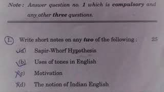 MEG 04 2021 JUNE AUGUST TEE QUESTION PAPER ASPECTS OF LANGUAGE IGNOU [upl. by Topping]